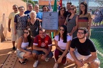 Quadra de futebol society do Lina Leuzzi recebe o nome do “Machadinho”
