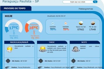 Frente fria traz pouca chuva para Paraguaçu nos próximos dias
