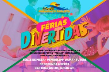 Departamento de Esportes apresenta projeto de férias para crianças  e adolescentes
