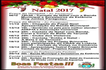 Paraguaçu tem programação extensa de Natal