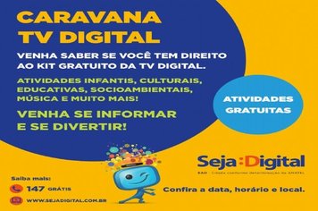 Caravana Seja Digital começa cadastramento das famílias para kit da TV Digital, em Paraguaçu