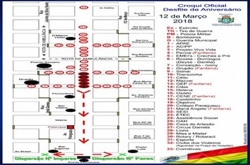 Com tema “Projetos de Nossa Gente”, desfile de 12 de Março começa às 9 horas