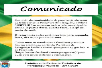 Aulas são suspensas na rede municipal de ensino de Paraguaçu