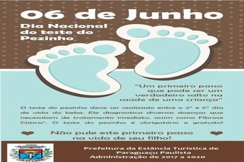 Hoje é Dia Nacional do Teste do Pezinho