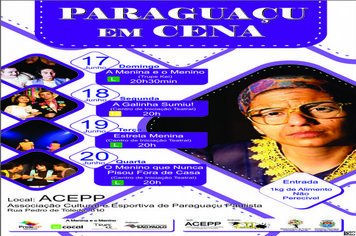 Cultura realiza “Paraguaçu Em Cena”, de 17 a 20 de junho
