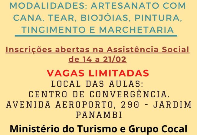 Cursos gratuitos de artesanato