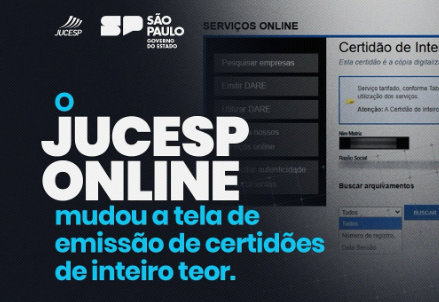 JUCESP lança nova ferramenta online para emissão da Certidão de Inteiro Teor