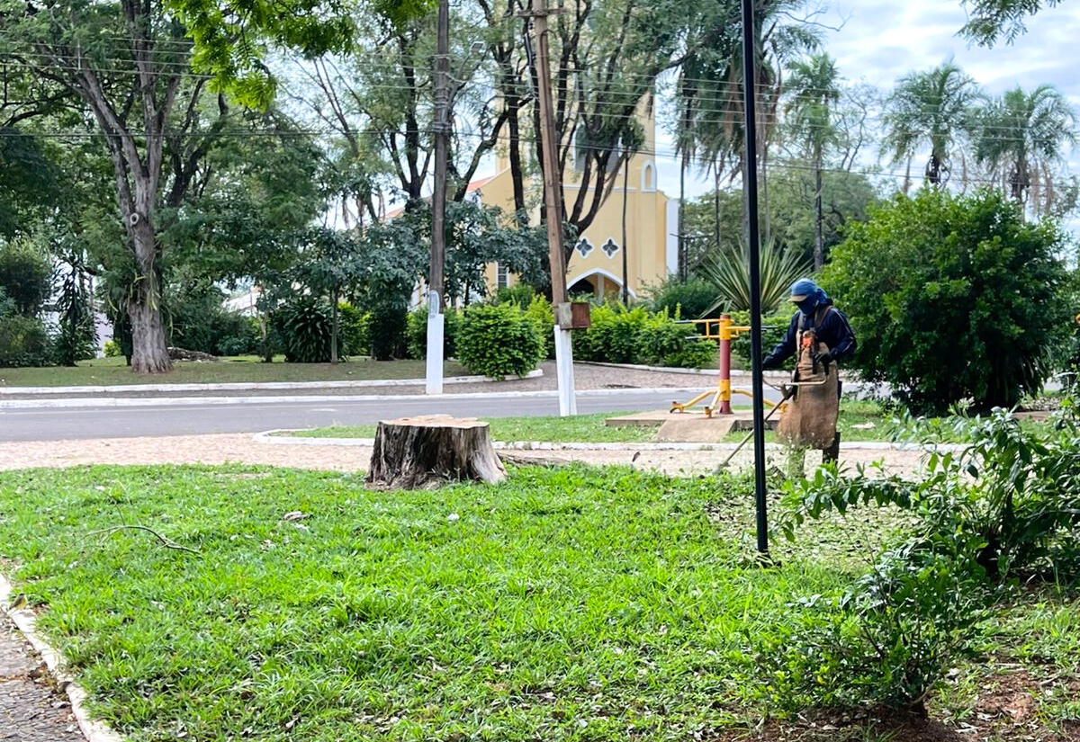 Prefeitura realiza limpeza e manutenção nas áreas verdes de Conceição do Monte Alegre