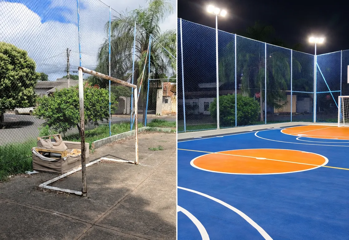 Quadra do Conjunto Aldo Paes Leme será revitalizada com nova iluminação e melhorias estruturais