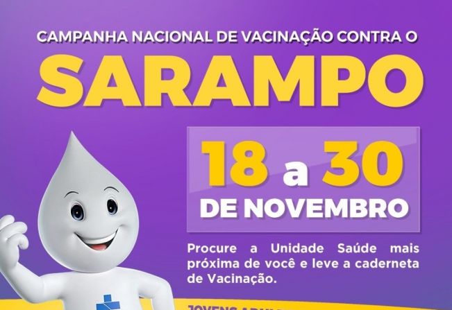 Começa a segunda fase da vacinação contra o sarampo em Paraguaçu