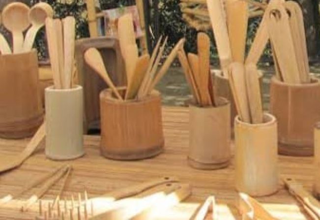 Curso de artesanato em bambu
