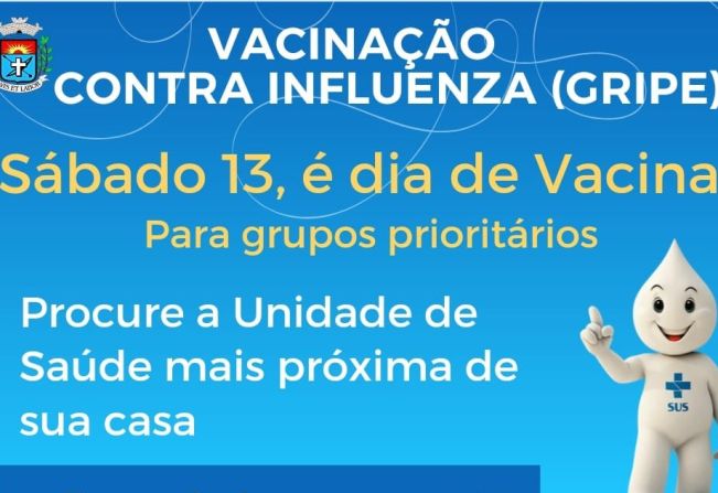 Sábado é dia de Vacina contra a Influenza (gripe)