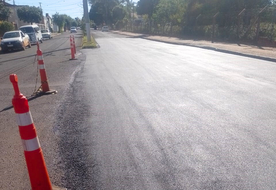 Recape asfáltico é feito em parte danificada da Avenida Galdino