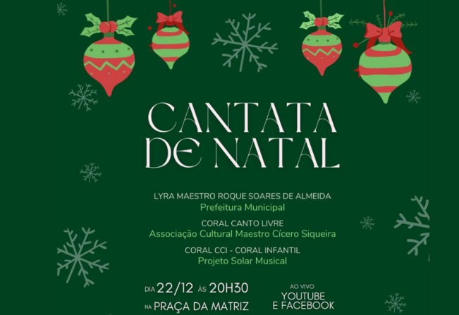 Notícia - Cantata de Natal será dia 22 na Praça da Matriz - Prefeitura  Municipal da Estância Turística de Paraguaçu Paulista
