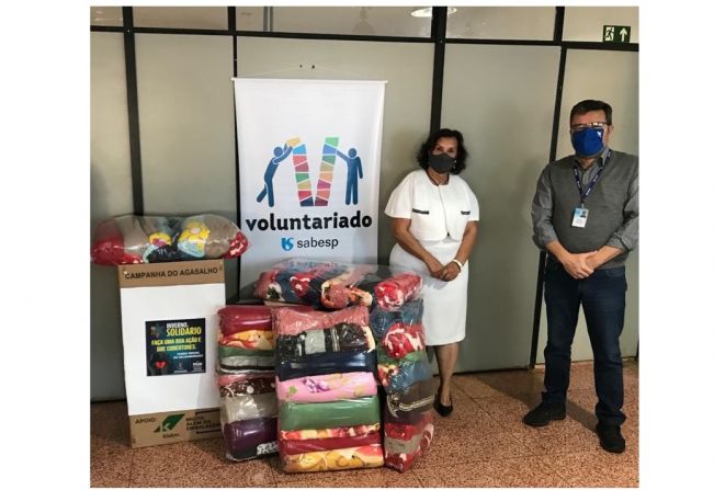 Fundo Social encerra Campanha Inverno Solidário com doação da Sabesp