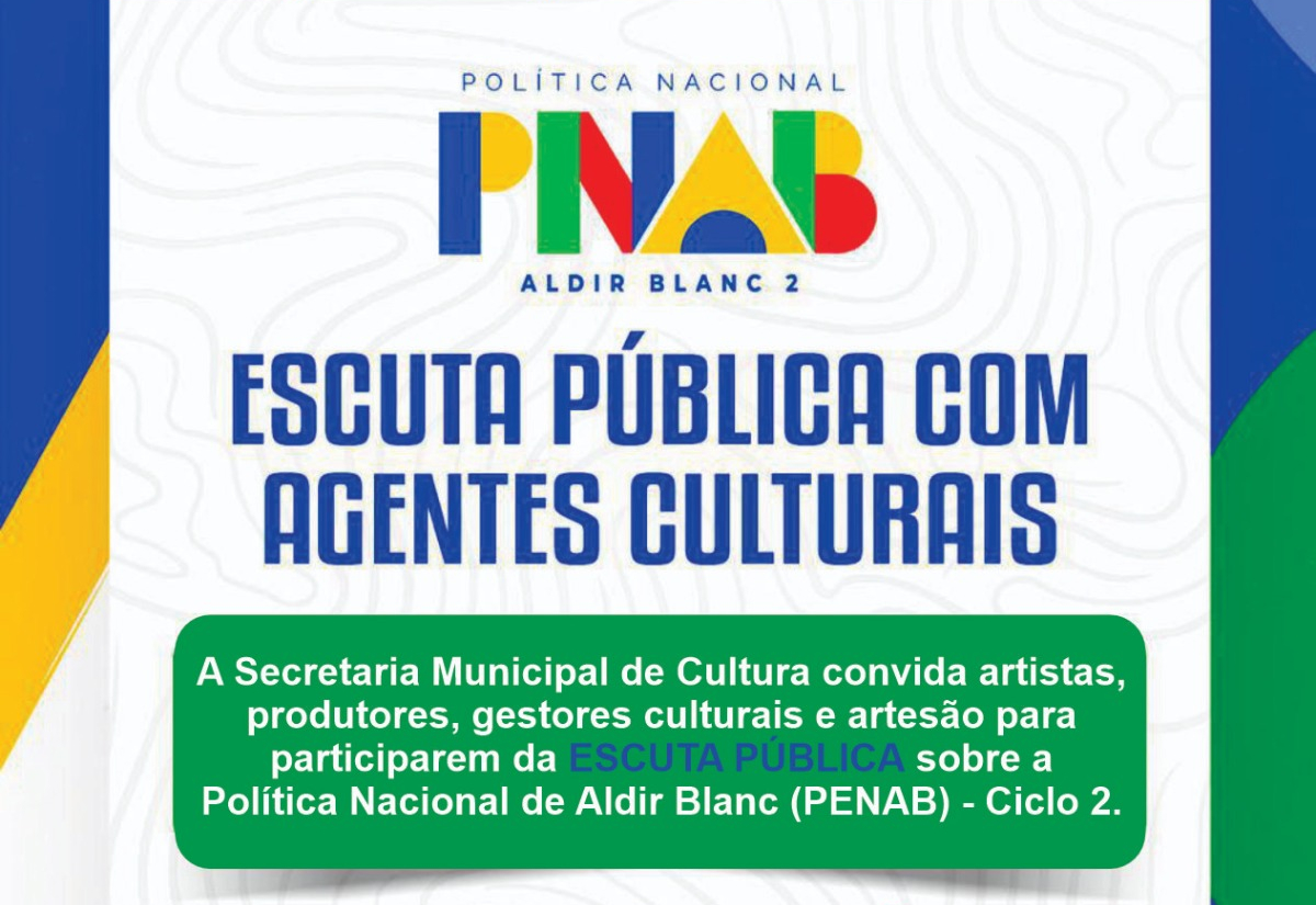 Escuta Pública vai definir aplicação de recursos da Política Nacional Aldir Blanc em Paraguaçu Paulista