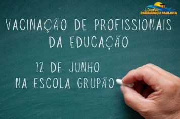 Paraguaçu realiza amanhã vacinação de profissionais da educação 