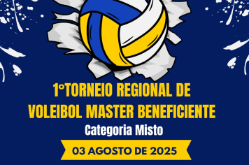 1º Torneio Regional de Voleibol Master Beneficente será realizado no dia 3 de agosto