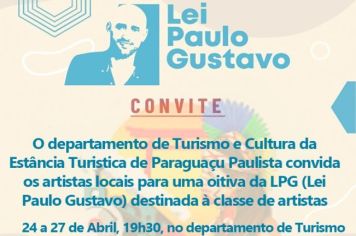 Departamento de Turismo e Cultura realiza oitivas da Lei Paulo Gustavo com artistas locais