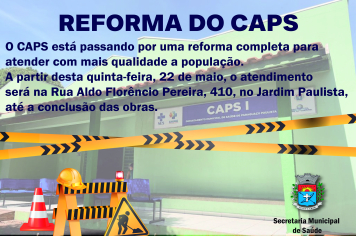 CAPS de Paraguaçu Paulista passa por ampla reforma para aprimorar atendimento em saúde mental