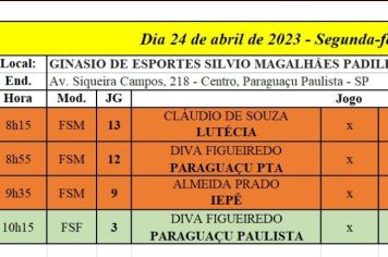 Ginásio Padilha sedia competições dos Jogos Escolares na próxima segunda-feira, dia 24