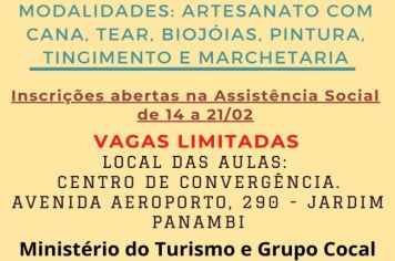 Cursos gratuitos de artesanato