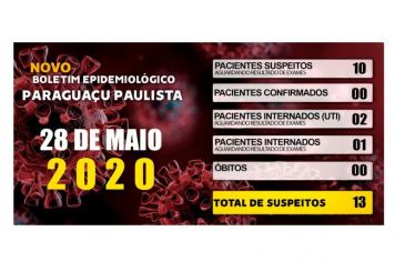 Boletim Epidemiológico do dia 28 de maio