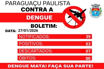Secretaria de Saúde atualiza boletim de casos de dengue no município