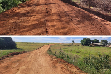 Estradas do Alambique e da Água das Antas recebem manutenção para qualidade do trânsito na área rural