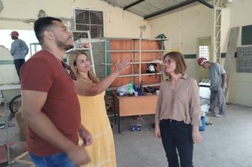 Primeira-dama acompanha obra de reforma e melhorias do CCI