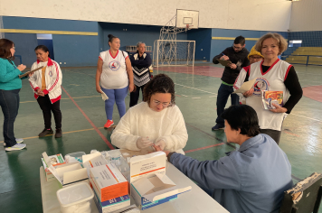 Campanha itinerante do Julho Amarelo foi realizada no Ginásio Caramuru, ação continua nas Unidades de Saúde