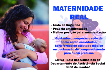 Maternidade Real: Amamentação e Teste da Linguinha serão temas do próximo enontro