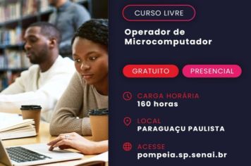 Aulas do curso de Operador de Microcomputador começam na próxima semana; ainda há vagas disponíveis