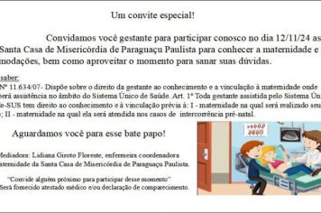 Curso Maternidade Real tem mais uma etapa nesta terça, dia 12, com visita a Santa Casa