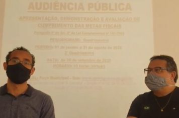 Audiência Pública para Demonstração das Metas Fiscais do 2º Quadrimestre de 2020