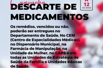 Tem remédios vencidos ou que não usa mais guardados em casa? Leve até um Ponto de Coleta!