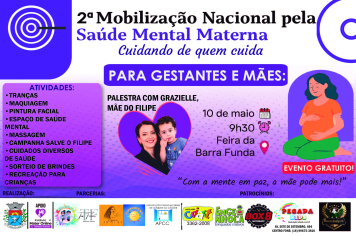 Paraguaçu Paulista realiza mobilização pela saúde mental materna com ações gratuitas para mães e gestantes