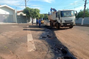 Departamento de Obras realiza mais uma etapa da Operação Tapa Buracos em ruas de Paraguaçu Paulista