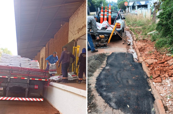 Com novo carregamento de massa asfáltica, operação tapa-buracos ganha ritmo na cidade