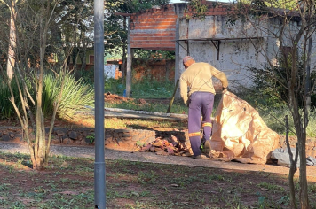 Prefeitura realiza mutirão de limpeza em Sapezal com roçagem, poda e retirada de entulhos