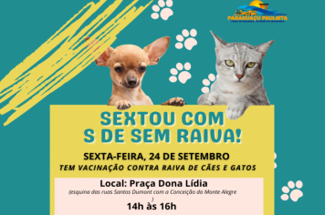 Sexta-feira tem vacinação contra raiva em Paraguaçu