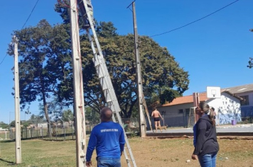 Secretaria Municipal de Obras presta suporte técnico à festa julina comunitária no campo do Plimec