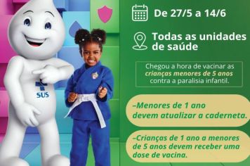 Paraguaçu Paulista inicia a campanha de vacinação contra a poliomielite