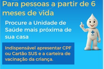 A partir de hoje a vacina contra a influenza (gripe) está disponível para o público em geral