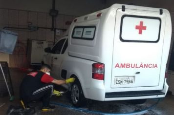 Com coronavírus, veículos de transporte da Saúde estão sendo higienizados diariamente