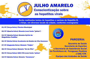 Julho Amarelo: Paraguaçu Paulista Intensifica Ações Contra as Hepatites Virais