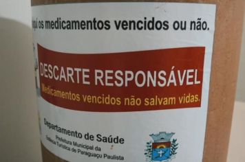Departamento de Saúde realiza de 1º a 8 de dezembro a Campanha de Descarte Responsável de Medicamentos