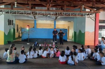 Projeto Guardiões do Trânsito da Guarda Municipal leva orientações para estudantes da EMEI Maria Antônia