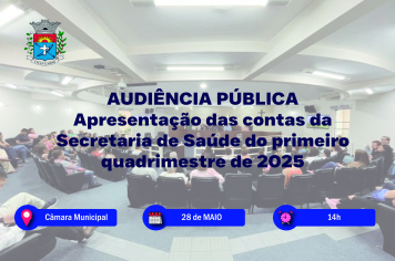 Saúde de Paraguaçu Paulista Convoca População para Audiência Pública de Prestação de Contas