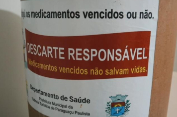 Saúde e Meio Ambiente: Prefeitura reforça coleta de medicamentos vencidos ou em desuso